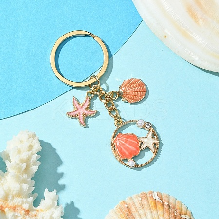 Alloy Enamel & Rhineston & Plastic Keychain KEYC-YW00076-01-1