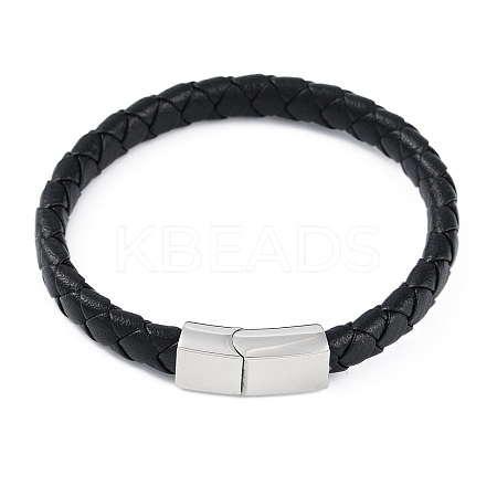 Braided Microfiber Leather Cord Bracelets BJEW-P328-07A-P-1
