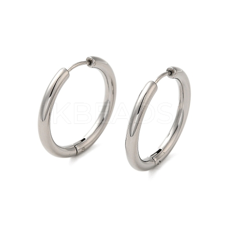 Tarnish Resistant 304 Stainless Steel Hoop Earrings LS-EJEW-P177-P-24-1