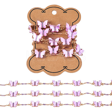 1M Handmade Acrylic Butterfly Link Chains CHC-TA0001-24A-1