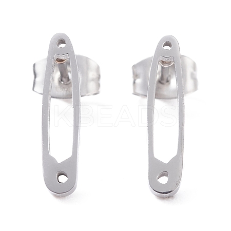 Non-Tarnish 304 Stainless Steel Stud Earrings Findings EJEW-Z017-02P-1
