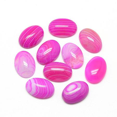 Natural Striped Agate/Banded Agate Cabochons G-R415-18x25-13-1