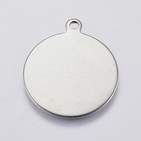 Tarnish Resistant 201 Stainless Steel Stamping Blank Tag Pendants STAS-P225-038P-1