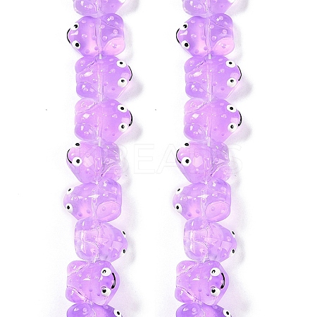 Transparent Glass Enamel Beads Strands GLAA-B021-05E-1