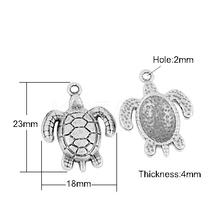 Tibetan Style Alloy Pendants TIBEP-Q022-AS-LF-1