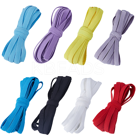 40 Yards 8 Colors Flat Polyester Non-slip Elastic Cord OCOR-GF0003-65-1