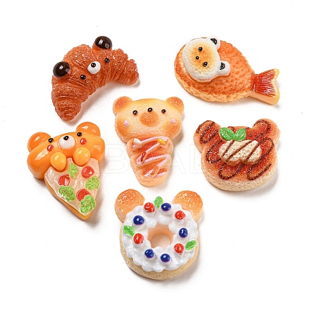 Imitation Food Resin Decoden Cabochons X-CRES-R199-04-1