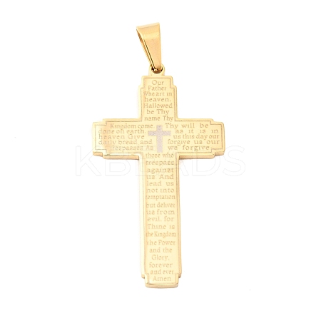 304 Stainless Steel Pendants STAS-P441-04G-1