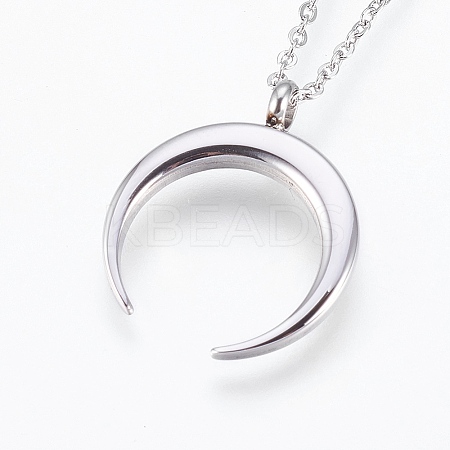 Tarnish Resistant 304 Stainless Steel Pendant Necklaces LS-NJEW-P224-16P-1