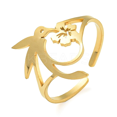 304 Stainless Steel Open Rings RJEW-S237-01G-1