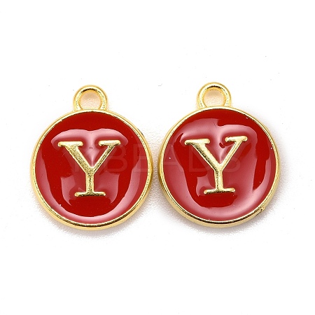 Golden Plated Alloy Enamel Charms LS-ENAM-S118-03Y-1