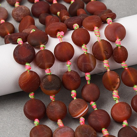 Natural Red Agate Beads Strands G-B177-B02-03-1