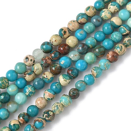 Dyed Natural Regalite/Imperial Jasper/Sea Sediment Jasper Beads Strands G-B124-C05-02-1
