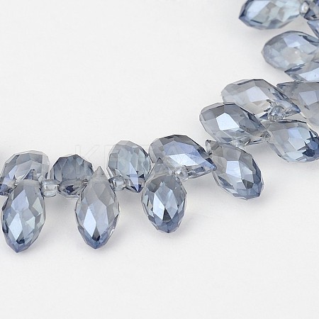 Electroplate Glass Beads Strands X-EGLA-J068-FR04-1