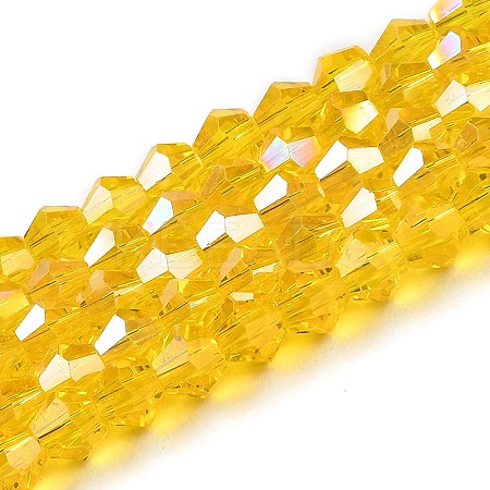 Transparent Electroplate Glass Beads Strands EGLA-A039-T3mm-B22-1