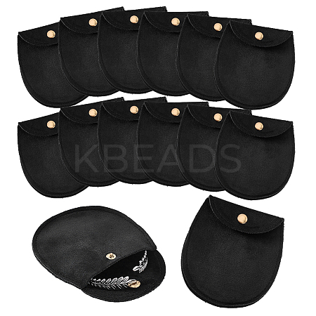 14Pcs Velvet Jewelry Storage Bags with Snap Buttons ABAG-GA0001-34B-1