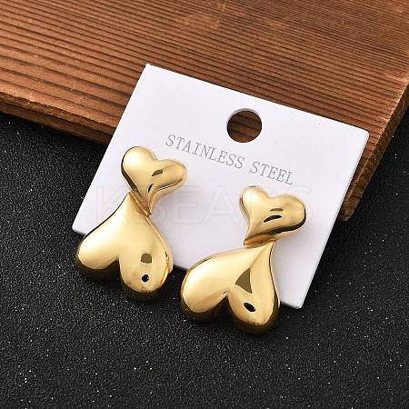 304 Stainless Steel Stud Earrings STAS-Z112-21G-1