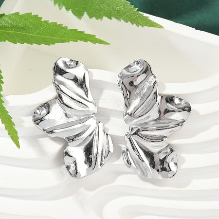 Non-Tarnish 304 Stainless Steel Stud Earrings for Women EJEW-Z057-01P-1