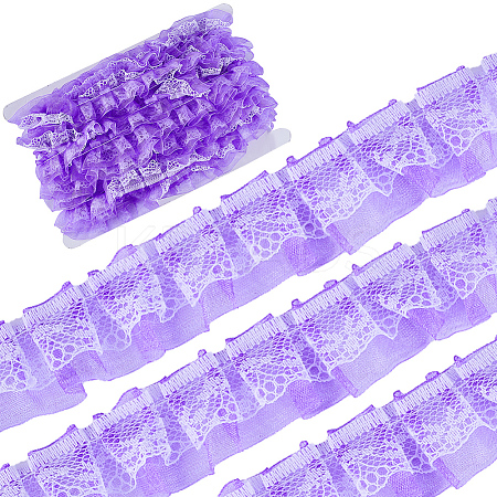 12.5 Yards Double Layers Polyester Lace Trim OCOR-GF0003-11D-1