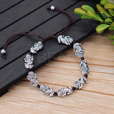 Alloy Beads Braided Bead Bracelets FS-WGCC9A2-02-1