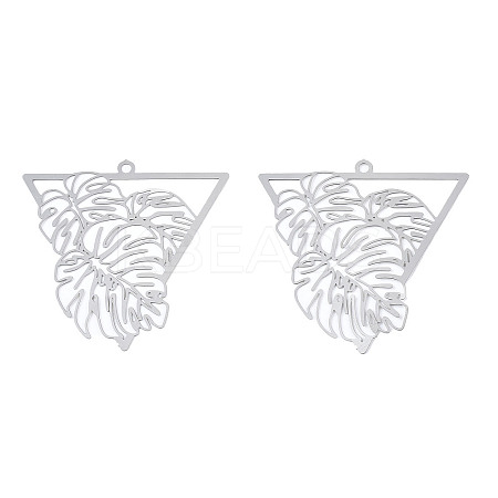 Non-Tarnish 201 Stainless Steel Filigree Pendants LS-STAS-S118-058-1