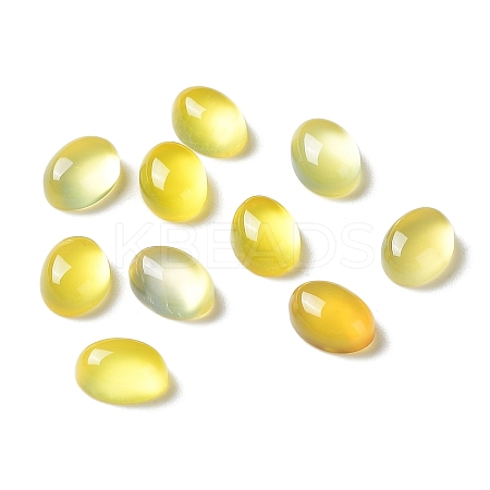 Natural Yellow Agate Cabochons G-A029-01-10-1