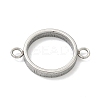 304 Stainless Steel Open Back Bezel Connector Charms STAS-B126-05B-P-1