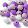 30Pcs 3 Colors Silicone Beads Round Rubber Bead 15MM Loose Spacer Beads for DIY Supplies Jewelry Keychain Making SIL-FS0001-01A-3