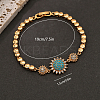 Sunflower Brass Link Bracelets for Women YB0749-5