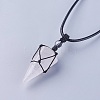 Natural Quartz Crystal Pendants Necklaces NJEW-E140-A11-2