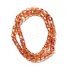 Electroplate Transparent Glass Beads Strand GLAA-G088-02F-2