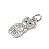 Rack Plating Brass & Clear Cubic Zirconia Pendants KK-S372-16P-2