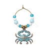 Sea Animal Alloy Wine Glass Charms AJEW-JO00259-5