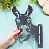 Iron Peeping Donkey Metal Art Farm Garden Decor DJEW-WH0063-05-3