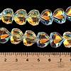 Electroplate Transparent Glass Beads Strands X-EGLA-B012-AB01-5