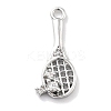 Rack Plating Brass Clear Cubic Zirconia Pendants KK-M102-17P-A-1