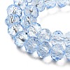 Transparent Baking Paint Glass Beads Strands DGLA-A034-T8mm-D13-3