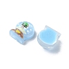 Light Sky Blue Christmas Series Resin Cabochons CRES-Q006-02B-2