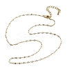 2MM 304 Stainless Steel Textured Dapped Chain Necklaces NJEW-T016-14G-4