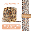 4 Pairs 4 Colors Polyester Leopard Print Pattern Lace Shoelaces DIY-FH0009-68-2