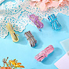 5Pcs 5 Colors Sparkle Jute Ribbon OCOR-TA0002-53-5
