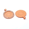 Alloy Pendant Cabochon Settings PALLOY-WH0066-33D-2