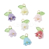 Acrylic Beads with Plastic Imitation Pearl Beads Pendants PALLOY-JF03825-02-1
