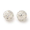 Rack Plating Brass Pave Cubic Zirconia Beads KK-M285-32C-S-1
