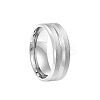 Grooved 201 Stainless Steel Finger Rings for Men WG2ADDA-06-2