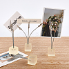 Small Three-Headed Silver Resin Cubic Base Alligator Beak Note Holder AJEW-WH0141-04B-8