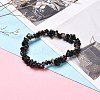 Natural Mixed Stone Chip Beaded Stretch Bracelets for Girl Women BJEW-JB06647-3