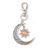 4Pcs Moon & Sun Alloy Pendant Decorations HJEW-JM01596-2