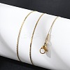 Ion Plating(IP) 304 Stainless Steel Serpentine Chain Necklace for Men Women NJEW-G076-01B-G-2