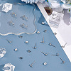 304 Stainless Steel Stud Earring Findings STAS-UN0060-01C-4